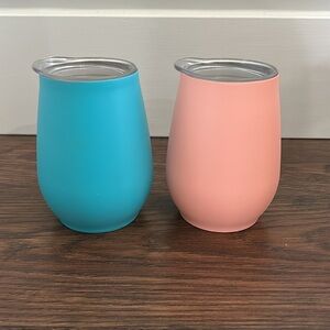 Set of Two Insulated Tumblers - Blue and Pink